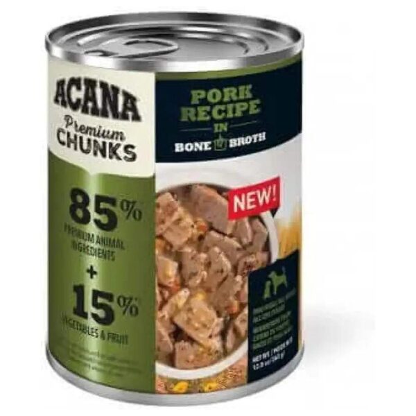 Free Wet Dog Food Chunks with Real Pork and Bone Broth for Puppy Nutrition