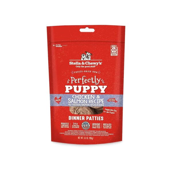 Freeze-Dried Raw Patties for Puppies with a Low-Carb Recipe for Weight and Skin Health