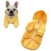 French Bulldog Pug Size Large Yellow Soft Cotton Zipper Hoodie Pet Clothes