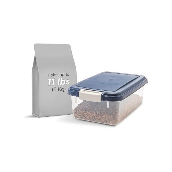 Fresh Pet Food Storage Container with Airtight Seal and Stackable Feature Navy