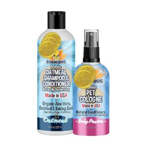 Fresh and Clean Pets with Our Natural Oatmeal Shampoo and Cologne