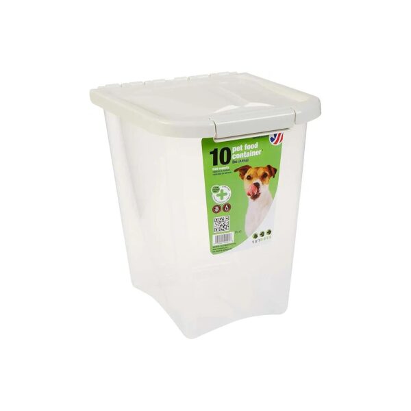 FreshKeep 10-Pound Pet Food Container with White Plastic FreshTite Seal