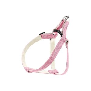 Friendly, Adjustable Rose Hemp Dog Halter Harness for Sensitive Skin Types