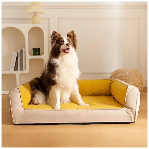 Friendly Dog Bed with Orthopedic Foam Support and Anti-Slip Bottom for Large Breeds