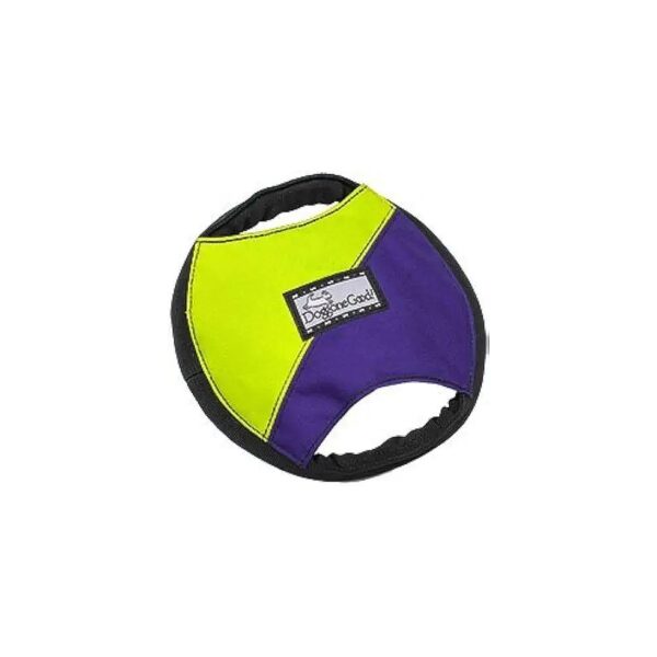 Friendly Flying Treat Tug Frisbee with Soft Handle and Treat Dispenser