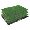 Friendly Large Dog Grass Pad with Tray - 3-Pack for Indoor and Outdoor Use