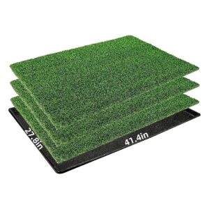 Friendly Large Dog Grass Pad with Tray - 3-Pack for Indoor and Outdoor Use