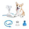 Friendly Outdoor Dog Drinking Water Fountain with Paw Activated Garden Water Sprinkler