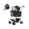 Friendly Pet Stroller with Detachable Canopy and Cushion for Maximum Comfort