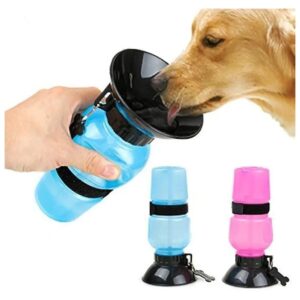 Friendly Pet Water Bottle with Portable Aqua Dog Travel Water Bowl 18-oz