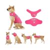 Friendly and Breathable Dog Anxiety Jacket for Noise Anxiety and Fireworks Rose Red