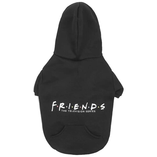 Friends Show Inspired Dog Hood with Pocket for Treats or Waste Bags, Size Medium