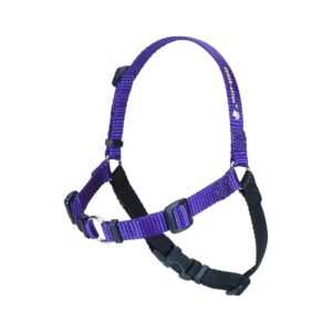 Front Leash Attachment Dog Harness for Small Breeds in Purple Solid