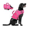 Fuchsia XS Dog Life Jacket with Reflective Straps for Swimming and Boating