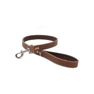 Full Grain Leather Dog Lead Made in England Tan Medium 2m Long