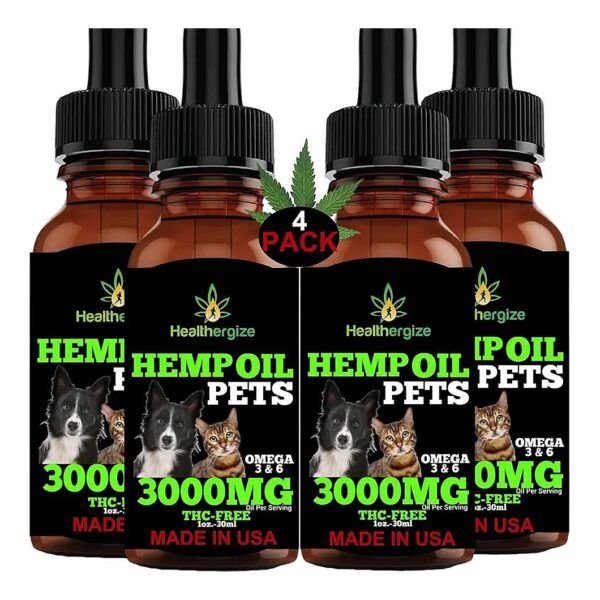 Full Spectrum Organic Hemp Oil for Pet Health and Wellness with All Natural Nutrients