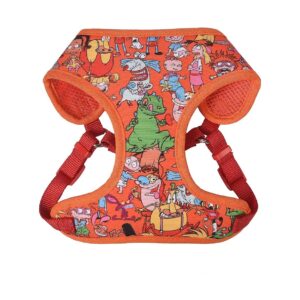 Fun 90s Nostalgia Dog Harness for Large Canines with Nickelodeon Characters