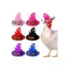 Fun Chicken Hats for Small Animals Hens Pet Costume Accessories Fresh Color Feathered