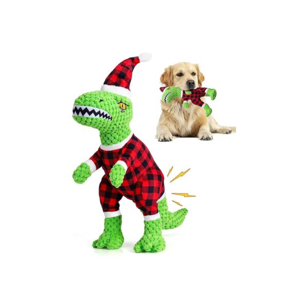 Fun Christmas Dog Toy with Red Santa Hat and Outfit for Festive Play