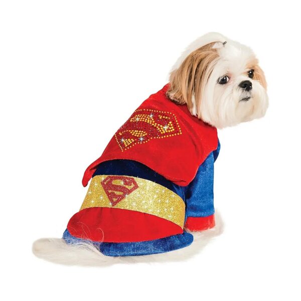 Fun DC Comics Superman Pet Costume for Large Dog Owners with Chest up to 20 Inches