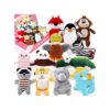 Fun Dog Toy Gift Set for Small Dogs with Soft Plush Animals and Squeakers