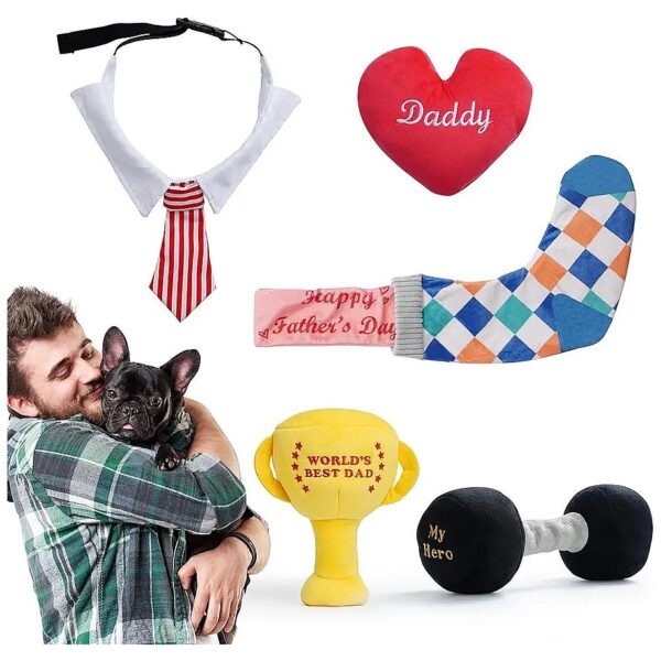 Fun Dog Toys For Dog Fathers And Friends With Crinkle And Squeaky Sounds