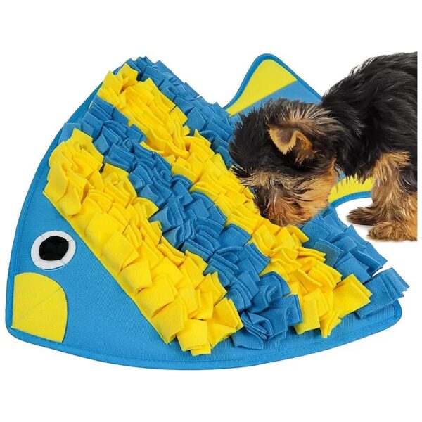 Fun Interactive Dog Snuffle Mat 20x20 Inches with Oxford Cloth Backing for Easy Cleaning