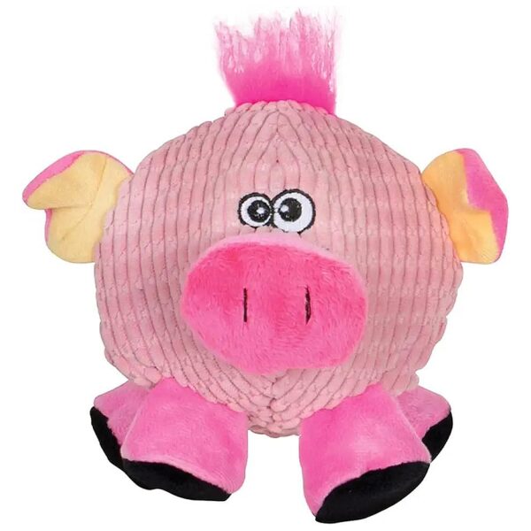 Fun Pink Pig Plush Dog Ball for Large Size Puppies