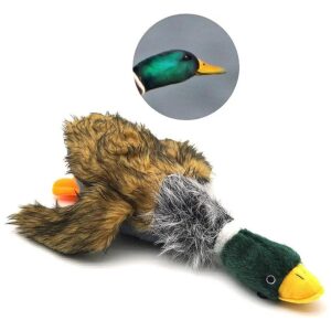 Fun Plush Mallard Duck Squeaky Toy for Small to Medium Breed Dogs