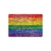 Fun Rainbow Flag Patterned Pet Mat for Food and Water 18x12