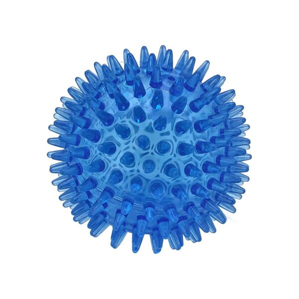 Fun Squeaky Rubber Toy Ball for Medium Large Dogs with Soft Spikes