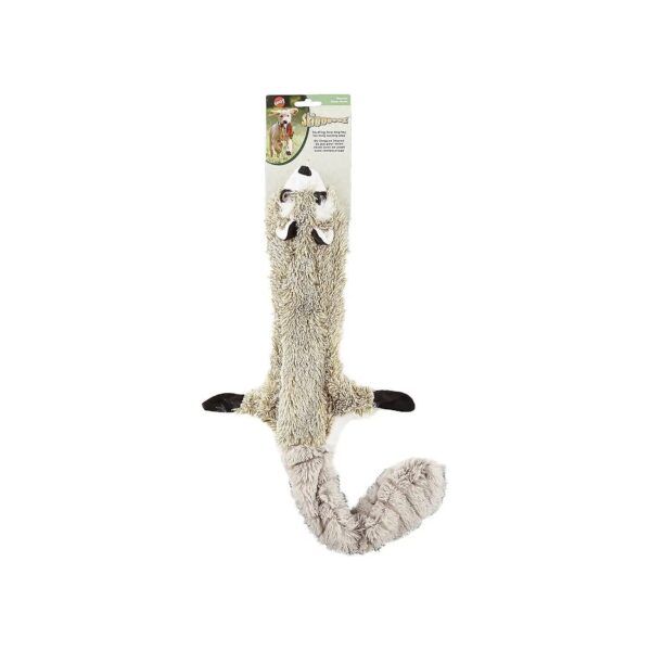 Fun Stuffless Dog Toy for All Breeds with Squeaky Raccoon Design