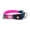 Fun Style Dog Collar with Pink Color Option and Adjustable Power Buckle Closure