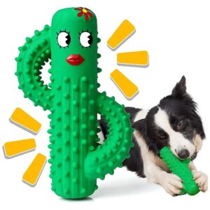 Fun and Durable Green Rubber Squeaky Dog Toys for Large Medium Small Breeds