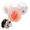 Fun and Durable Squeaky Spiky Dog Balls for Medium to Large Dogs - 3 Pack