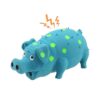 Fun and Furry Blue Latex Dog Chew Toy with Oinks Sound Squeaker