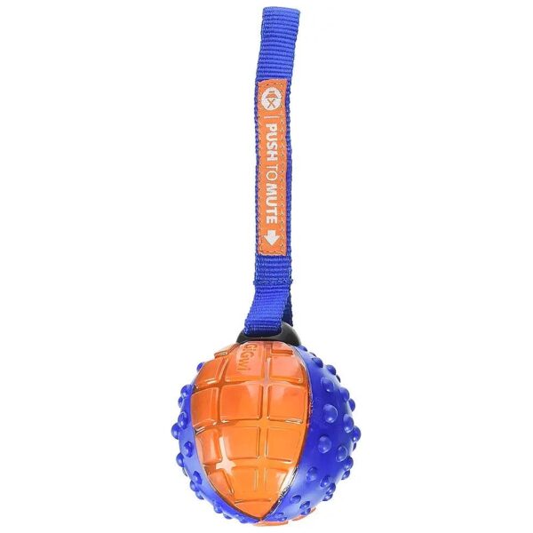 Fun and Interactive Dog Toy with Mute Button and Adjustable Nylon Strap for Durable Play