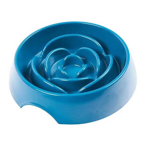 Fun and Stimulating Blue Puzzle Feeder Food Dish for Cats and Small Dogs