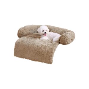 Functional Dog Bed and Sofa Protector, Machine Washable Polyester Filling and Faux Fur