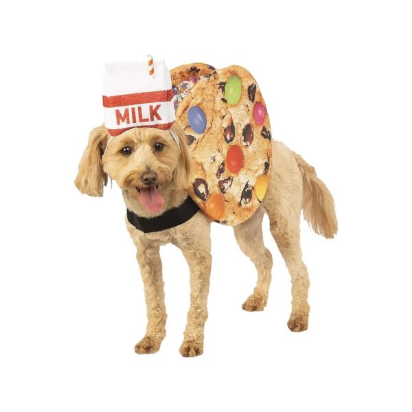 Functional Medium Size Pet Apparel with Cookie and Milk Design for Dogs