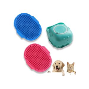 Functional Pet Grooming Brush with Soap Dispenser for Dogs Cats Horses and More