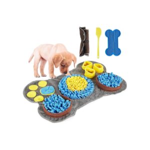 Functional Snuffle Mat and Lick Mat Set for Interactive Dog Play and Feeding