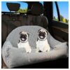 Functional and Comfortable Dog Car Seat and Bed with Storage Pocket for Small Dogs