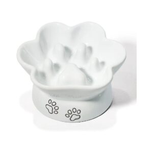 Functioning Art Ceramic Slow Feeder Pet Bowls for Cats and Small Dogs