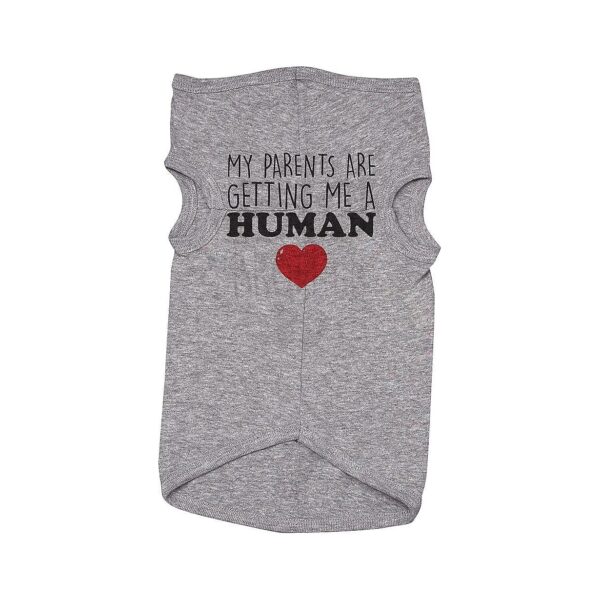 Funny Baffle Cute Tshirt For Dogs My Parents Are Getting Me A Human XL