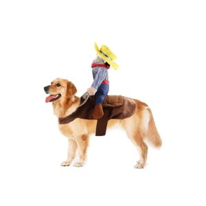 Funny Dog Knight Style Cowboy Rider Costume Size S Small Dog Puppy Pet Cosplay