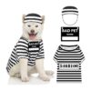 Funny Dog Prisoner Costume Halloween Pooch Shirt Hat and Card Gift for Small Breed Pets