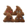 Funny Face Expression Corduroy Plush Poop Squeaky Toy for Small Dogs and Cats