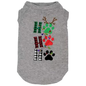 Funny Graphic Print Christmas Dog Vest for Small to Large Dogs Medium Grey