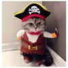 Funny Pet Outfit for Halloween Christmas Holiday, Pirate Costume for Cat Dog Plus Hat